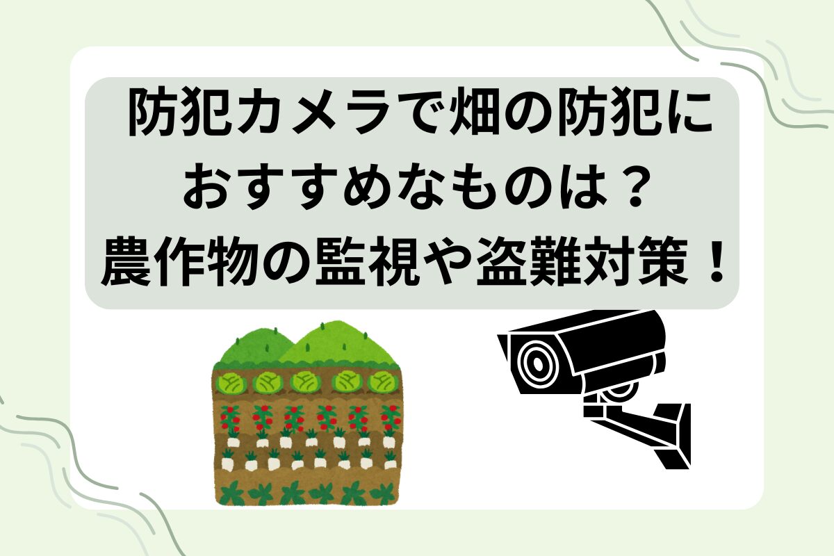 防犯カメラ 畑 防犯