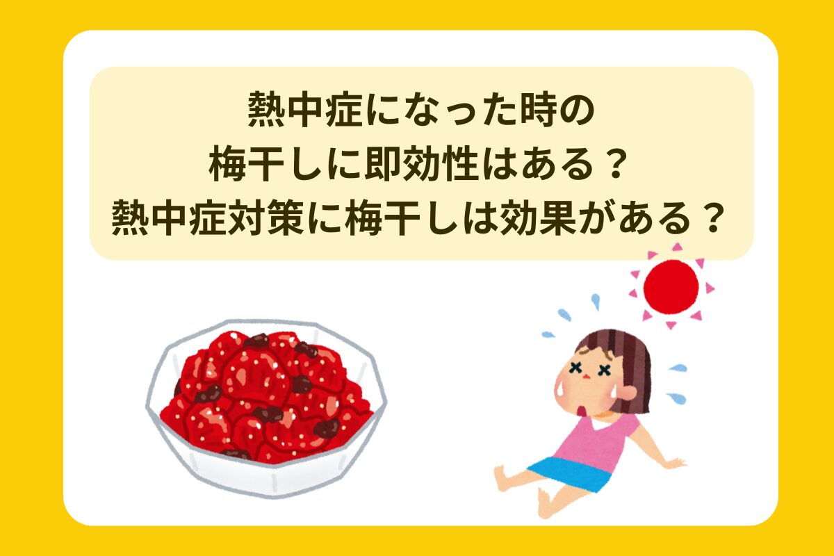 熱中症 梅干し 即効性